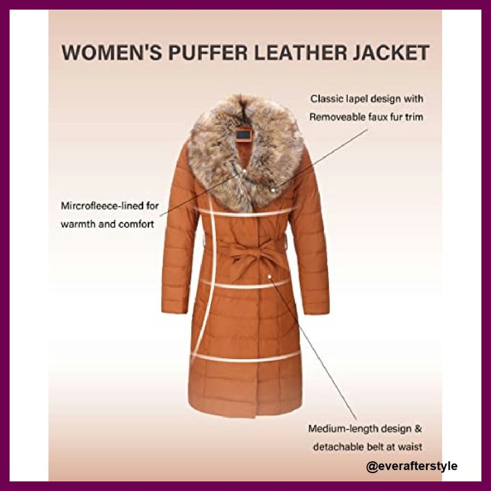 Winter Puffer Jacket Patchwork Plush Lining Remov… - image 4